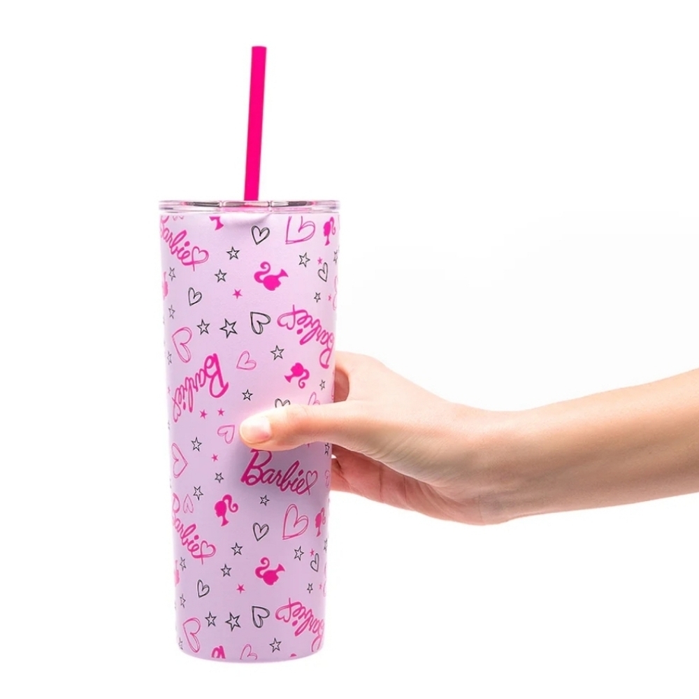 🏷 CLEARANCE! Barbie Love Out Loud Stainless Steel Tumbler by Dragon Glassware